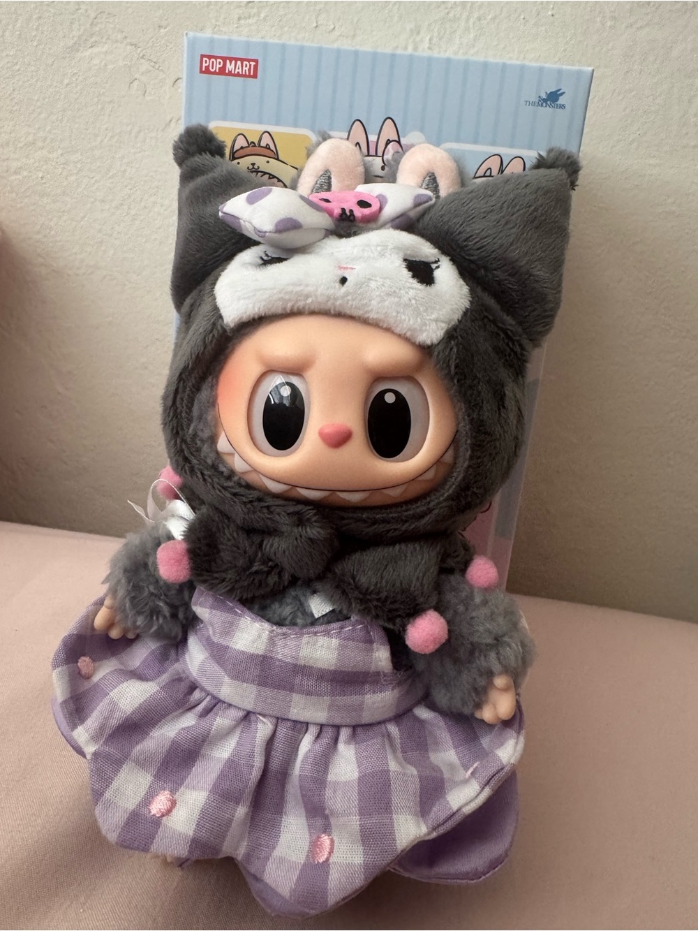 Kuromi with Purple Checked Dress